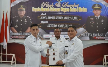 Rutan Medan Gelar Sertijab dan Pisah Sambut Karutan