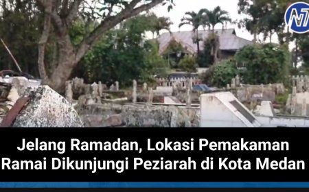 Jelang Ramadan, Lokasi Pemakaman Ramai Dikunjungi Peziarah di Kota Medan