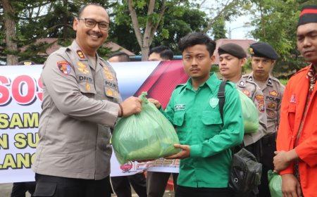 Sambut Ramadan, Polres Langkat Gelar Baksos Polri Presisi Bersama Mahasiswa
