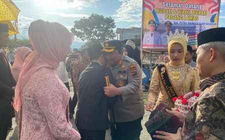 Polres Palas dan Forkopimda Sambut Kedatangan Bupati dan Wakil Bupati Sepulang Retreat di Magelang