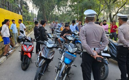 Polres Langkat Razia Balap Liar, Knalpot Brong hingga Petasan: Jaga Kekhusyukan Ibadah Subuh