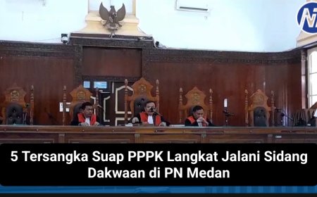 5 Tersangka Suap PPPK Langkat Jalani Sidang Dakwaan di PN Medan
