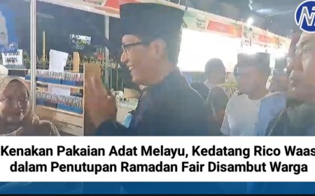 Kenakan Pakaian Adat Melayu, Kedatang Rico Waas dalam Penutupan Ramadan Fair Disambut Warga