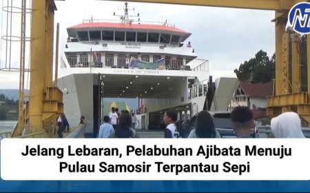 Jelang Lebaran, Pelabuhan Ajibata Menuju Pulau Samosir Terpantau Sepi