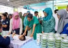Pastikan Standar Pelayanan Minimal Terlaksana dengan Baik, Ketua TP PKK Sumut Kunjungi Posyandu di Kota Binjai
