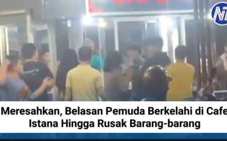 Meresahkan, Belasan Pemuda Berkelahi di Cafe Istana Hingga Rusak Barang-barang