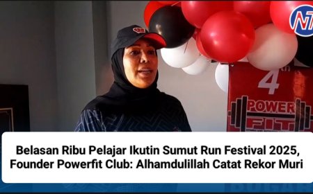 Belasan Ribu Pelajar Ikuti Sumut Run Festival 2025, Founder Powerfit Club: Alhamudulillah Catat Rekor Muri