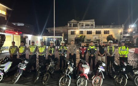 12 Unit Sepeda Motor Diamankan Polres Samosir Dalam Blue Light Patroli
