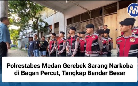 Polrestabes Medan Gerebek Sarang Narkoba di Bagan Percut, Tangkap Bandar Besar