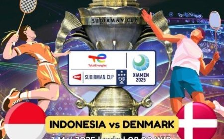 Jadwal Sudirman Cup 2025 Hari Ini Laga Seru Indonesia vs Denmark Lengkap dengan Link Live Streaming