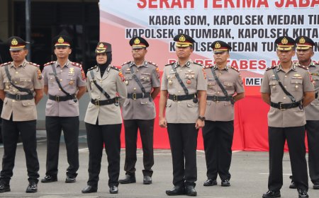 Kapolrestabes Medan Lantik Wakapolrestabes dan Sertijabkan Kabag SDM, Kasi Propam hingga Kapolsek