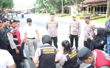 Belasan Personel Polres Binjai di Tes Urine, Kapolres: Upaya Berantas-Bersih dari Narkoba