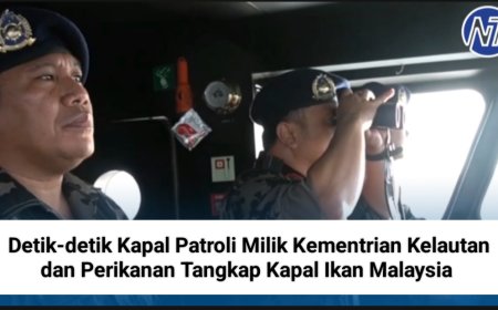 Detik-detik Kapal Patroli Milik Kementrian Kelautan dan Perikanan Tangkap Kapal Ikan Malaysia