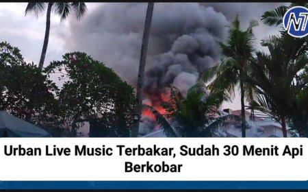 Urban Live Music Terbakar, Sudah 30 Menit Api Berkobar