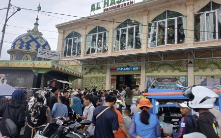 Pembagian Tertib, Warga Samosir Mengaku Gembira Dapat Daging Kurban