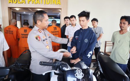 Empat Korban Terima Pinjam Pakai Barang Bukti Kasus Pencurian Motor