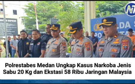Polrestabes Medan Ungkap Kasus Narkoba Jenis Sabu 20 Kg dan Ekstasi 58 Ribu Jaringan Malaysia