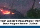 Hutan Samosir Sengaja Dibakar? Ingin Status Geopark Beneran Dicabut?