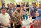 Bupati Al- Farlaky Launching Bantuan Pangan Beras: 43.481 KK Terima Jatah 20 Kg