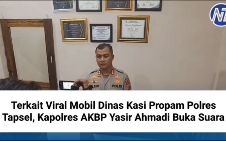 Terkait Viral Mobil Dinas Kasi Propam Polres Tapsel, Kapolres AKBP Yasir Ahmadi Buka Suara