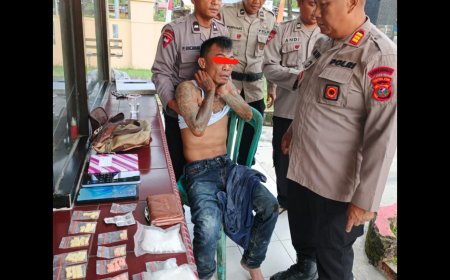 Apes, Kecelakaan saat Bawa Narkoba, Pria Tatoan di Tanjung Morawa Digelandang Brimob