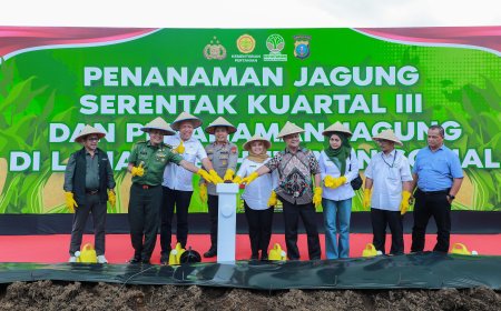 Tanam Jagung Serentak, Polda Sumut Targetkan Panen 24 Ribu Ton untuk Swasembada Pangan