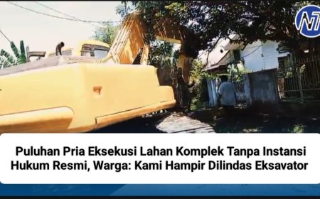 Puluhan Pria Eksekusi Lahan Komplek Tanpa Instansi Hukum Resmi, Warga: Kami Hampir Dilindas Eksavator