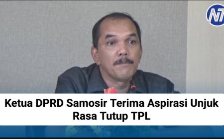 Ketua DPRD Samosir Terima Aspirasi Unjuk Rasa Tutup TPL