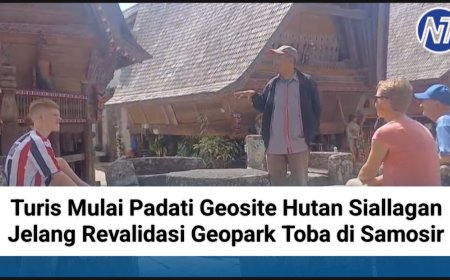 Turis Mulai Padati Geosite Hutan Siallagan Jelang Revalidasi Geopark Toba di Samosir
