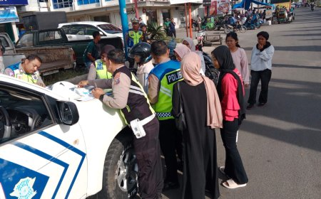 Satlantas Polres Padangsidimpuan Keluarkan 261 Tilang dan Tegur 327 Pengendara selama Ops Patuh Toba 2025