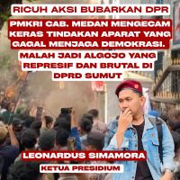 Ricuh Aksi Bubarkan DPR di DPRD Sumut, PMKRI Medan Kecam Keras Tindakan Aparat yang Represif dan Brutal