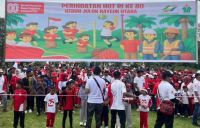 Ribuan Peserta Meriahkan Jalan Santai dan Lomba HUT Ke-80 RI di Kebun Julok Rayeuk Utara