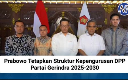 Prabowo Tetapkan Struktur Kepengurusan DPP Partai Gerindra 2025-2030
