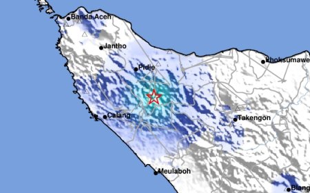 Gempa Bumi Tektonik Magnitudo 4.0 Guncang Kabupaten Pidie Aceh