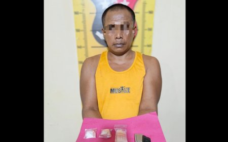 Polsek Air Batu Tangkap Pengedar Sabu di Teluk Dalam Asahan, 58 Paket Narkoba Disita