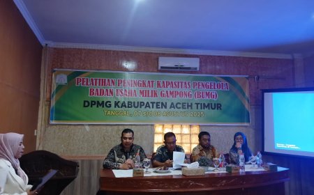 Pelatihan Peningkatan Kapasitas Pengurus BUMG se-Kecamatan Aceh Timur Tahun 2025
