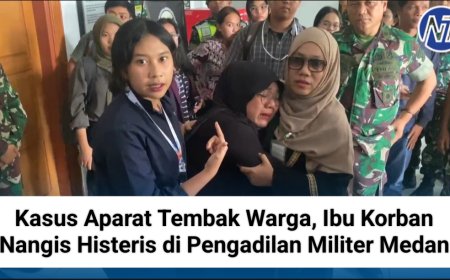 Kasus Aparat Tembak Warga, Ibu Korban Nangis Histeris di Pengadilan Militer Medan
