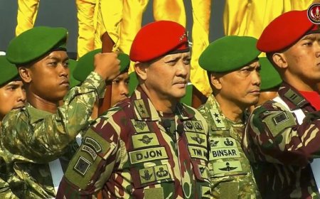 Prabowo Lantik Panglima Kopassus, Marinir, dan Kopasgat
