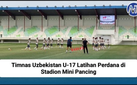 Timnas Uzbekistan U-17 Latihan Perdana di Stadion Mini Pancing