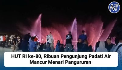 HUT RI ke-80, Ribuan Pengunjung Padati Air Mancur Menari Pangururan