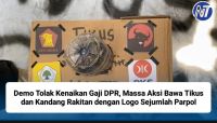Demo Tolak Kenaikan Gaji DPR, Massa Aksi Bawa Tikus dan Kandang Rakitan dengan Logo Sejumlah Parpol