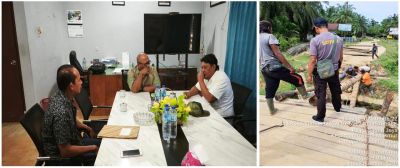 PTPN IV Regional VI Kebun Julok Rayeuk Utara dan Regional 1 Kebun Julok Rayeuk Selatan Perbaiki Jembatan Pelita Sagoup Jaya