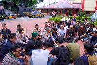 Polres Asahan Kawal Aksi HMI, Kapolres Ikut Sholat Ghoib Bersama Massa