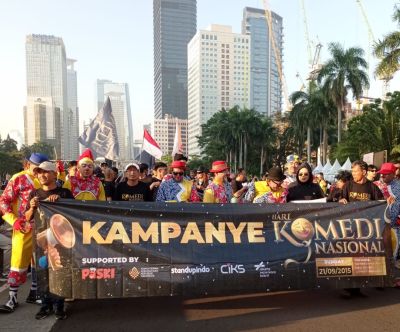 Perjuangan Selama 11 Tahun, Hari Komedi Nasional Digaungkan di Car Free Day