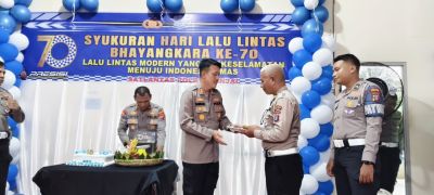 Hari Lalu Lintas ke-70, Sat Lantas Polres Binjai Gelar Syukuran Bersama Anak Yatim