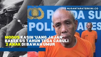 Modus Kasih ‘Uang Jajan’ Kakek 65 Tahun Tega Cabuli 2 Anak di Bawah Umur