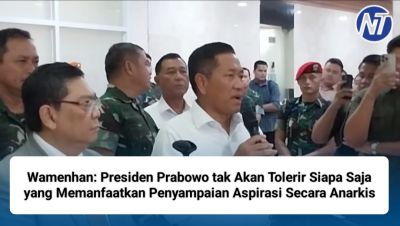 Wamenhan: Presiden Prabowo tak Akan Tolerir Siapa Saja yang Memanfaatkan Penyampaian Aspirasi Secara Anarkis