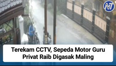 Terekam CCTV, Sepeda Motor Guru Privat Raib Digasak Maling