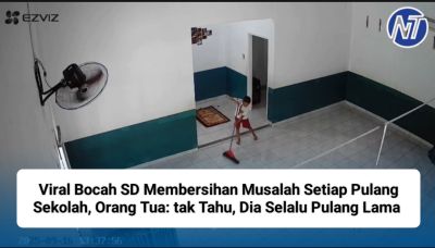 Viral Bocah SD Membersihan Musalah Setiap Pulang Sekolah, Orang Tua: tak Tahu, Dia Selalu Pulang Lama