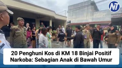 20 Penghuni Kos di KM 18 Binjai Positif Narkoba: Sebagian Anak di Bawah Umur